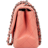Chanel Quilted Lambskin Palladium Mini Rectangular Single Flap Crossbody Bag