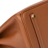 Hermès Brun Courchevel Leather Birkin 35 Handbag