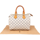 Louis Vuitton Damier Azur Monogram Speedy 25 Handbag