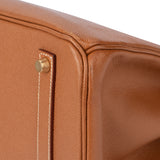 Hermès Brun Courchevel Leather Birkin 35 Handbag