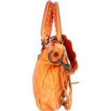 Balenciaga Orange Leather First City Handbag