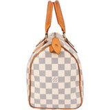 Louis Vuitton Damier Azur Monogram Speedy 25 Handbag