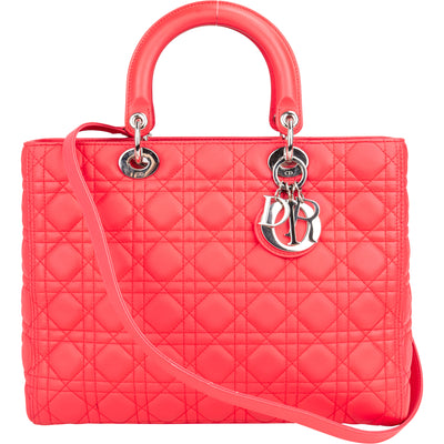 Christian Dior Quilted Leather Lady Dior Handbag - vintageandkickz