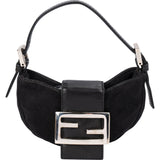 Fendi Cotton FF Buckle Micro Croissant Handbag