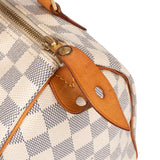 Louis Vuitton Damier Azur Monogram Speedy 25 Handbag