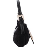 Fendi Cotton FF Buckle Micro Croissant Handbag