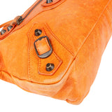 Balenciaga Orange Leather First City Handbag