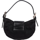 Fendi Cotton FF Buckle Micro Croissant Handbag
