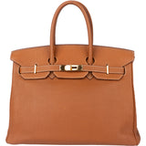Hermès Brun Togo Leather Birkin 35 Handbag