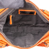 Balenciaga Orange Leather First City Handbag