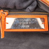 Balenciaga Orange Leather First City Handbag