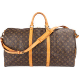 Louis Vuitton Monogram Canvas Keepall 55 Bandoulière Travel Bag