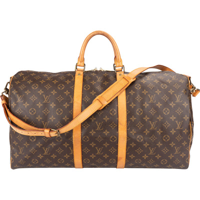 Louis Vuitton Monogram Canvas Keepall 55 Bandoulière Travel Bag
