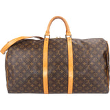 Louis Vuitton Monogram Canvas Keepall 55 Bandoulière Travel Bag