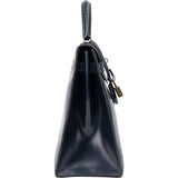 Hermès Bleu Boxcalf Kelly 32 Handbag