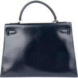 Hermès Bleu Boxcalf Kelly 32 Handbag