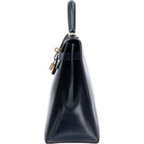 Hermès Bleu Boxcalf Kelly 32 Handbag