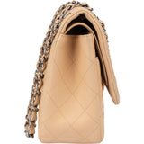 Chanel Quilted Lambskin Double Flap Jumbo Crossbody Bag