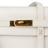 Hermès Blanco Courchevel Leather Kelly 32 Handbag