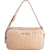 Miu Miu Leather Rivets Micro Handbag