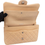 Chanel Quilted Lambskin Double Flap Jumbo Crossbody Bag