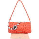 Miu Miu Quilted Leather Crystal Shoulder Bag