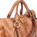 Miu Miu Brown Leather City Handbag