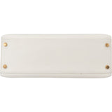 Hermès Blanco Courchevel Leather Kelly 32 Handbag