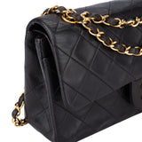 Chanel Quilted Lambskin 24K Gold Small Double Flap Crossbody Bag