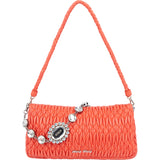 Miu Miu Quilted Leather Crystal Shoulder Bag