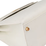 Hermès Blanco Courchevel Leather Kelly 32 Handbag