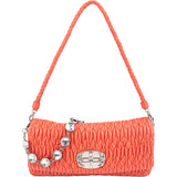 Miu Miu Quilted Leather Crystal Shoulder Bag