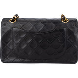 Chanel Quilted Lambskin 24K Gold Small Double Flap Crossbody Bag