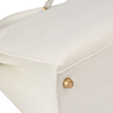 Hermès Blanco Courchevel Leather Kelly 32 Handbag