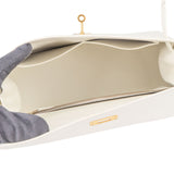 Hermès Blanco Courchevel Leather Kelly 32 Handbag