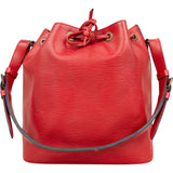 Louis Vuitton Rouge Epi Leather Sac Noe Petit Shoulder Bag