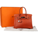 Hermès Birkin 30 Ardennes Leather Palladium Hardware Handbag - vintageandkickz