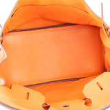 Hermès Orange Togo Leather Palladium Shooting Star Birkin 35 Handbag