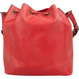 Louis Vuitton Rouge Epi Leather Sac Noe Petit Shoulder Bag
