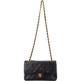 Chanel Quilted Lambskin 24K Gold Small Double Flap Crossbody Bag