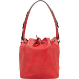 Louis Vuitton Rouge Epi Leather Sac Noe Petit Shoulder Bag