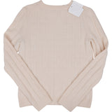Hermès Cream Cashmere Basketweave H Knit Sweater (FR 36)