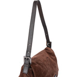 Fendi Suede FF Buckle Mamma Baguette Handbag