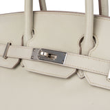 Hermès Gris Perle Swift Leather Palladium Birkin 30 Handbag