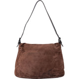 Fendi Suede FF Buckle Mamma Baguette Handbag