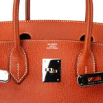 Hermès Birkin 30 Ardennes Leather Palladium Hardware Handbag - vintageandkickz