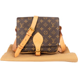 Louis Vuitton Canvas Monogram Cartouchiere MM Crossbody Bag