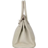 Hermès Gris Perle Swift Leather Palladium Birkin 30 Handbag