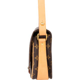 Louis Vuitton Canvas Monogram Cartouchiere MM Crossbody Bag