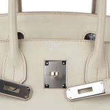Hermès Gris Perle Swift Leather Palladium Birkin 30 Handbag